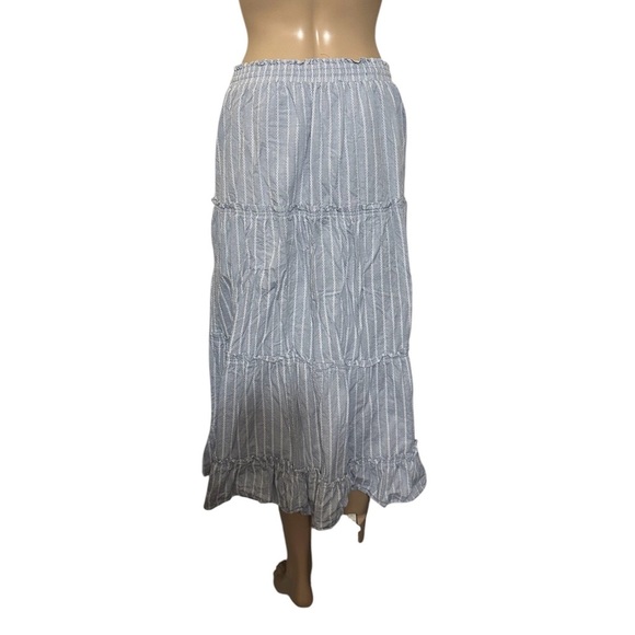 Madewell Gray Tiered Maxi Skirt Casual - Picture 3 of 6